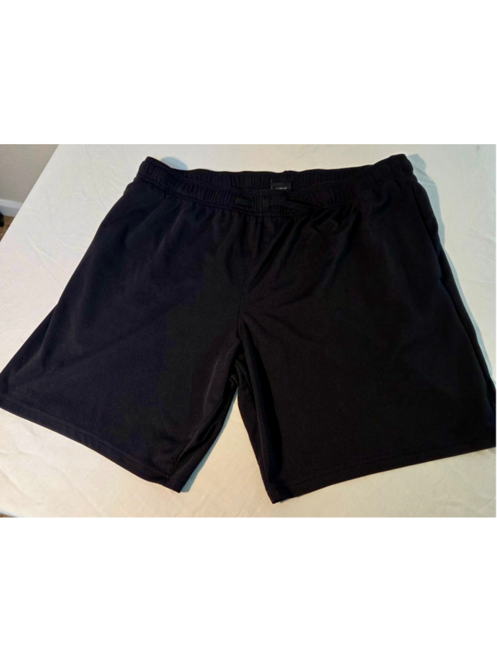 Athletic Works Men’s Mesh Athletic Shorts Elastic Drawstring Black Size XL W-194